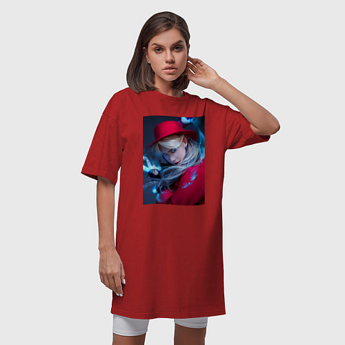 Женская футболка-платье Felix fan art No Easy / Красный – фото 3