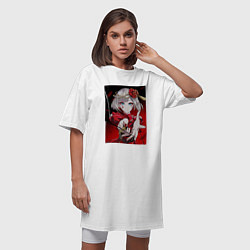 Футболка женская-платье Судьба art - Такт Опус Судьба, цвет: белый — фото 2