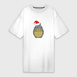 Женская футболка-платье Totoro Santa