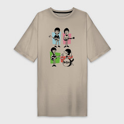 Женская футболка-платье The Beatles - drawing - sketch
