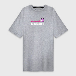 Женская футболка-платье My name is Rabbit