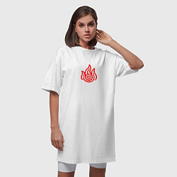 Футболка женская-платье Рисованный символ народа огня, цвет: белый — фото 2