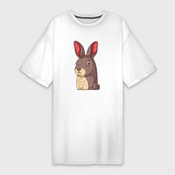 Женская футболка-платье Кролик-символ года