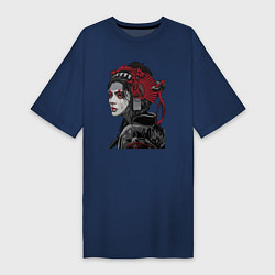 Женская футболка-платье Sad samurai