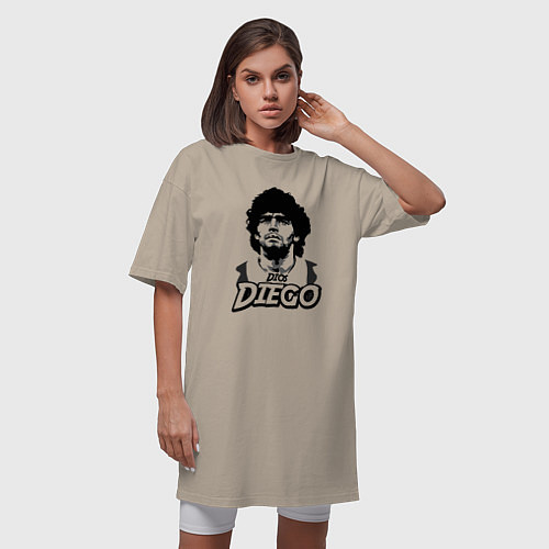 Женская футболка-платье Dios Diego / Миндальный – фото 3