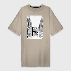 Женская футболка-платье Переулок у Бруклинского моста