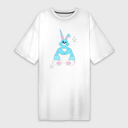 Женская футболка-платье Косой кролик
