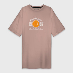Женская футболка-платье Любителям баскетбола