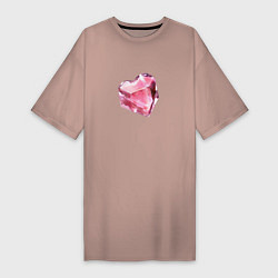 Женская футболка-платье Рубиновое сердце