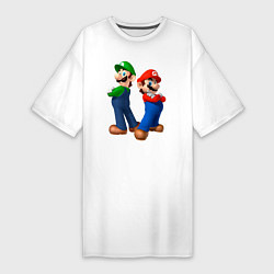 Женская футболка-платье Марио и Луиджи
