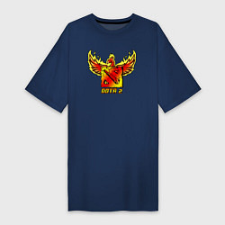 Женская футболка-платье Дота 2 - огненный феникс