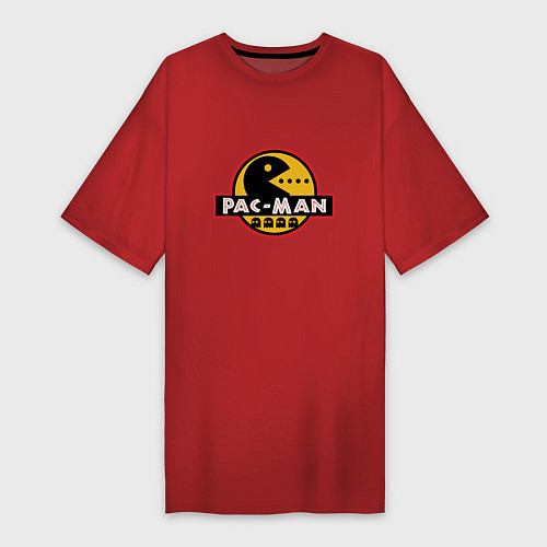 Женская футболка-платье Pac-man game / Красный – фото 1