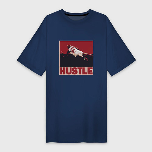 Женская футболка-платье Rodman hustle / Тёмно-синий – фото 1