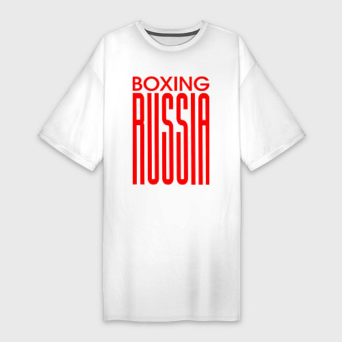 Женская футболка-платье Бокс Российская сборная / Белый – фото 1