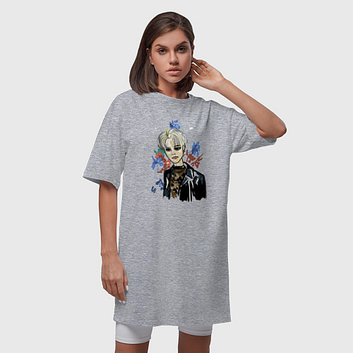 Женская футболка-платье Айдол Феликс / Меланж – фото 3