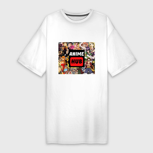 Женская футболка-платье AnimeHub / Белый – фото 1
