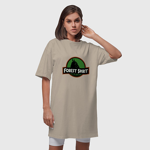 Женская футболка-платье Дух леса / Миндальный – фото 3