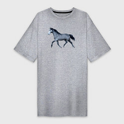 Женская футболка-платье Голштинская лошадь