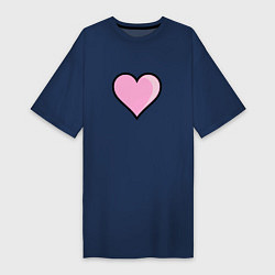 Женская футболка-платье Большое влюбленное сердце