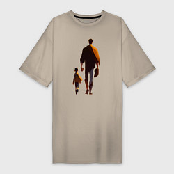 Женская футболка-платье Отец и его сын