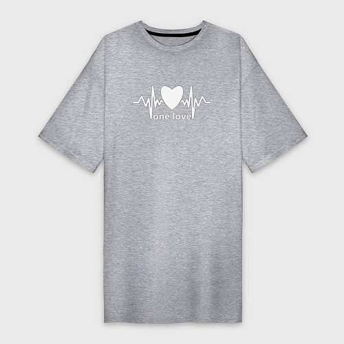Женская футболка-платье Любовь на всю жизнь-два / Меланж – фото 1