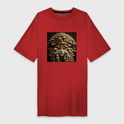 Женская футболка-платье Девушка гриб