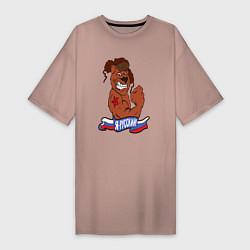 Женская футболка-платье Я русский медведь