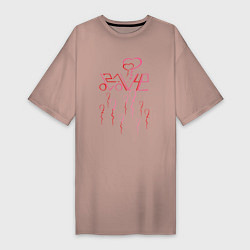 Женская футболка-платье Леттеринг 02 14 love
