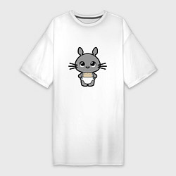 Женская футболка-платье Baby Totoro