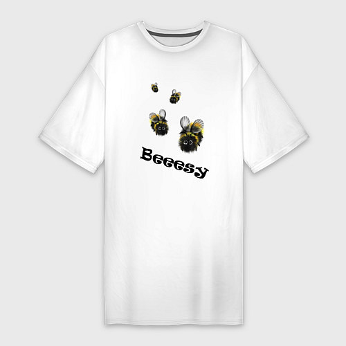 Женская футболка-платье Beeesy bees / Белый – фото 1