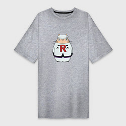 Футболка женская-платье Totoro rocket, цвет: меланж