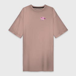 Женская футболка-платье Розовый пегас-единорог