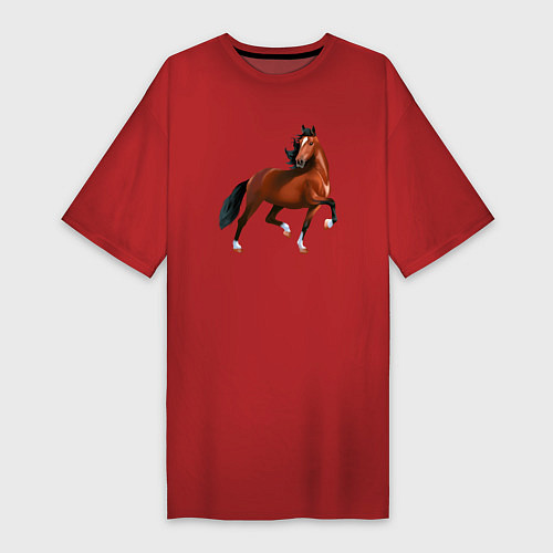 Женская футболка-платье Хакнэ / Красный – фото 1