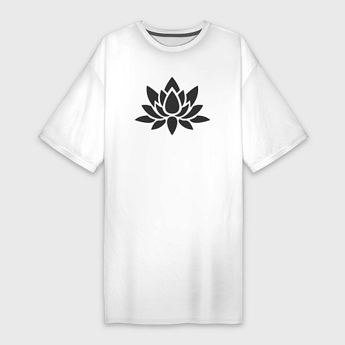 Женская футболка-платье Цветок лотоса / Белый – фото 1