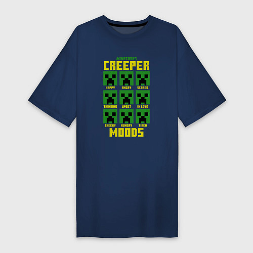Женская футболка-платье Minecraft состояния / Тёмно-синий – фото 1