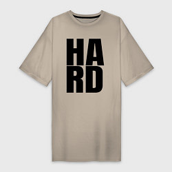 Женская футболка-платье Hard жесткая надпись