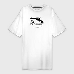 Женская футболка-платье Револьвер Кольта