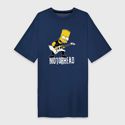 Женская футболка-платье Motorhead Барт Симпсон рокер