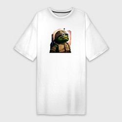 Женская футболка-платье Лягушонок Пепе солдат