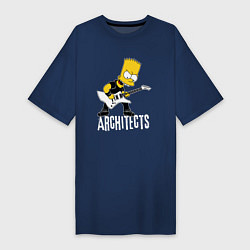Женская футболка-платье Architects Барт Симпсон рокер