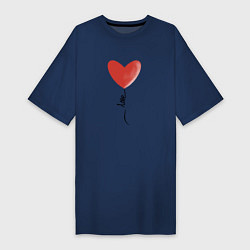 Женская футболка-платье Шарик сердечком