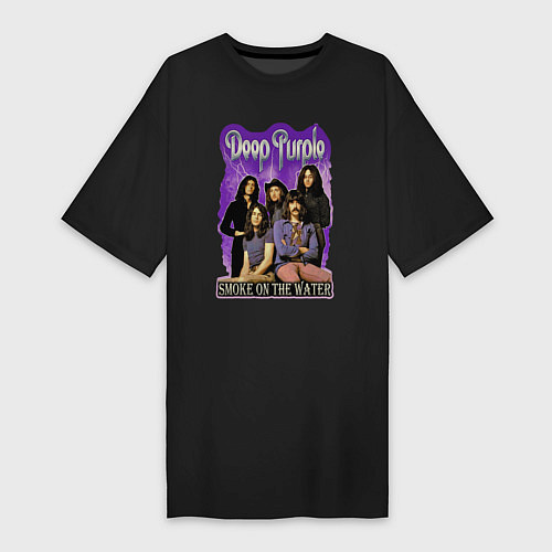 Женская футболка-платье Deep Purple rock / Черный – фото 1