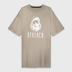 Женская футболка-платье STALKER gas mask