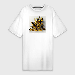 Женская футболка-платье Золотая геометрия