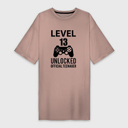 Женская футболка-платье Level 13 unlocked