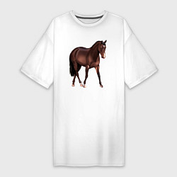 Женская футболка-платье Австралийская пастушья лошадь