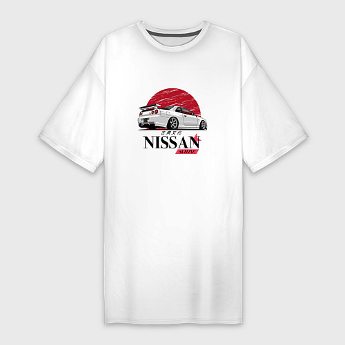 Женская футболка-платье Nissan Skyline japan / Белый – фото 1