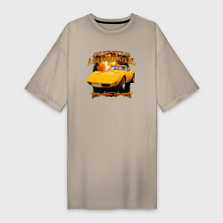 Женская футболка-платье Американский маслкар Chevrolet Corvette Stingray