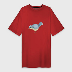 Женская футболка-платье Синяя птица
