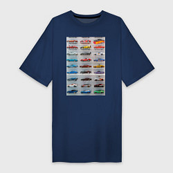 Женская футболка-платье Hot Wheels - collection Автомобили на полке